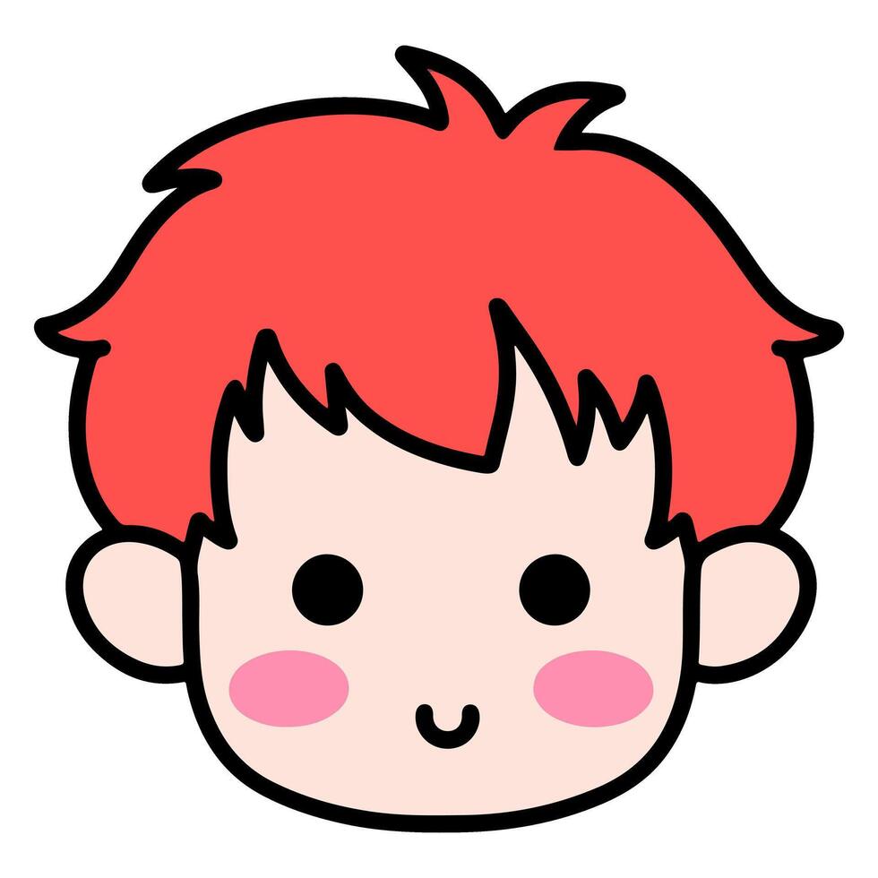 Human Facial Expression Art With Colored Hair, Design Illustration ...