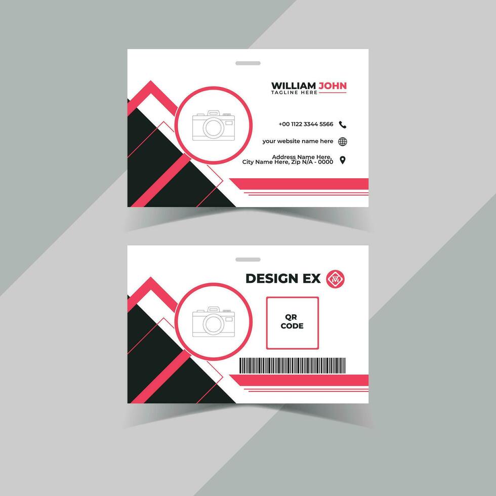 Vector corporate and modern simple and clean ID card template