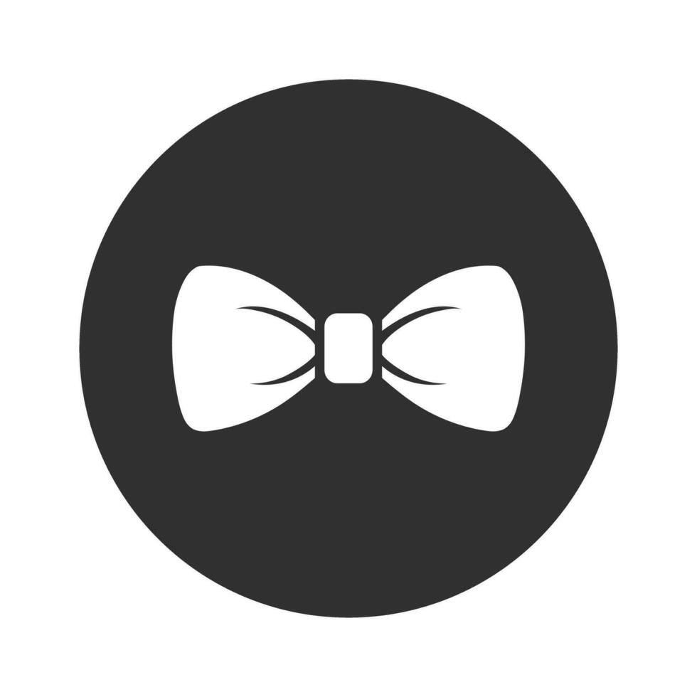 Flat Bow Tie Circular Icon Isolated Vector Illustration
