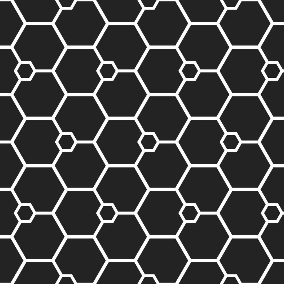 Black White Polygon Cell Pattern Vector Background