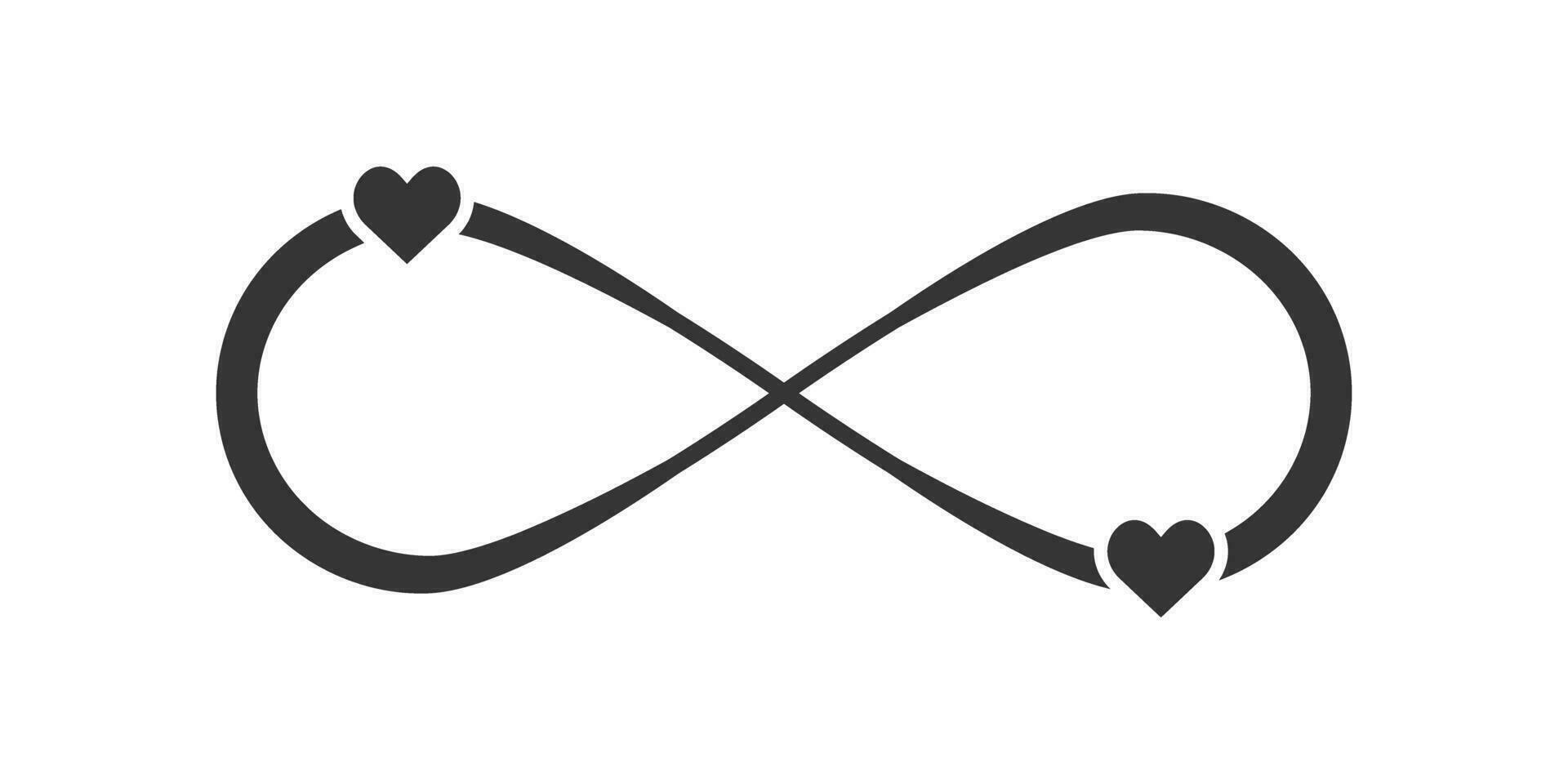 Infinity Heart Love Isolated Vector Icon Illustration