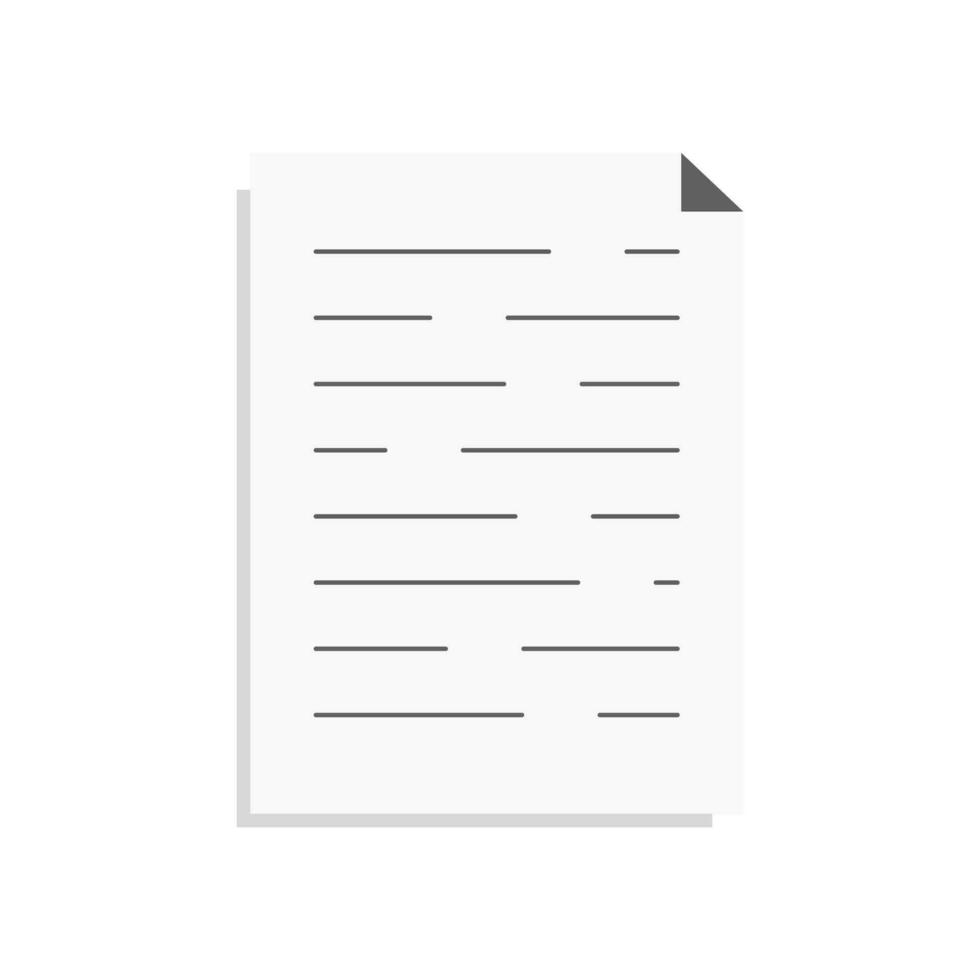 Document White Paper Notes Icon Isolated Vector Illustration