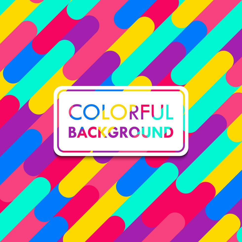 Colorful Round Line Shapes Abstract Background Vector Illustration