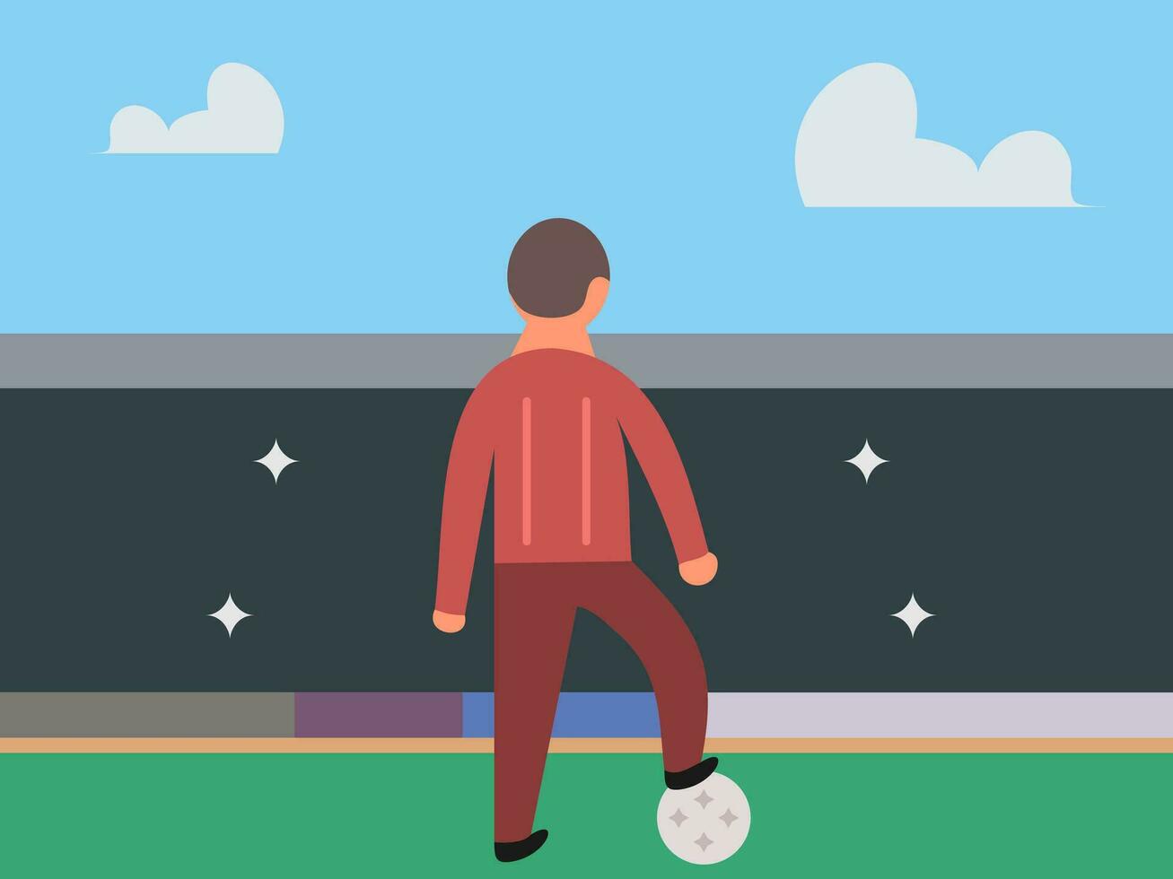 flat design football vector illustration