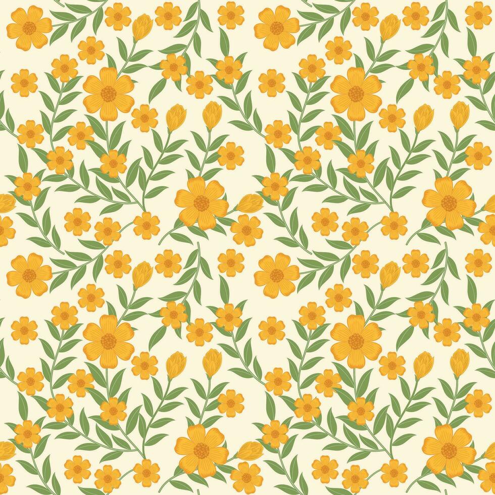 Floral Seamless Pattern Vector Background