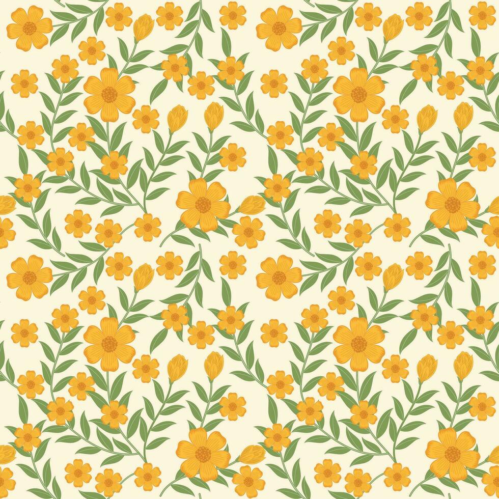 Floral Seamless Pattern Vector Background