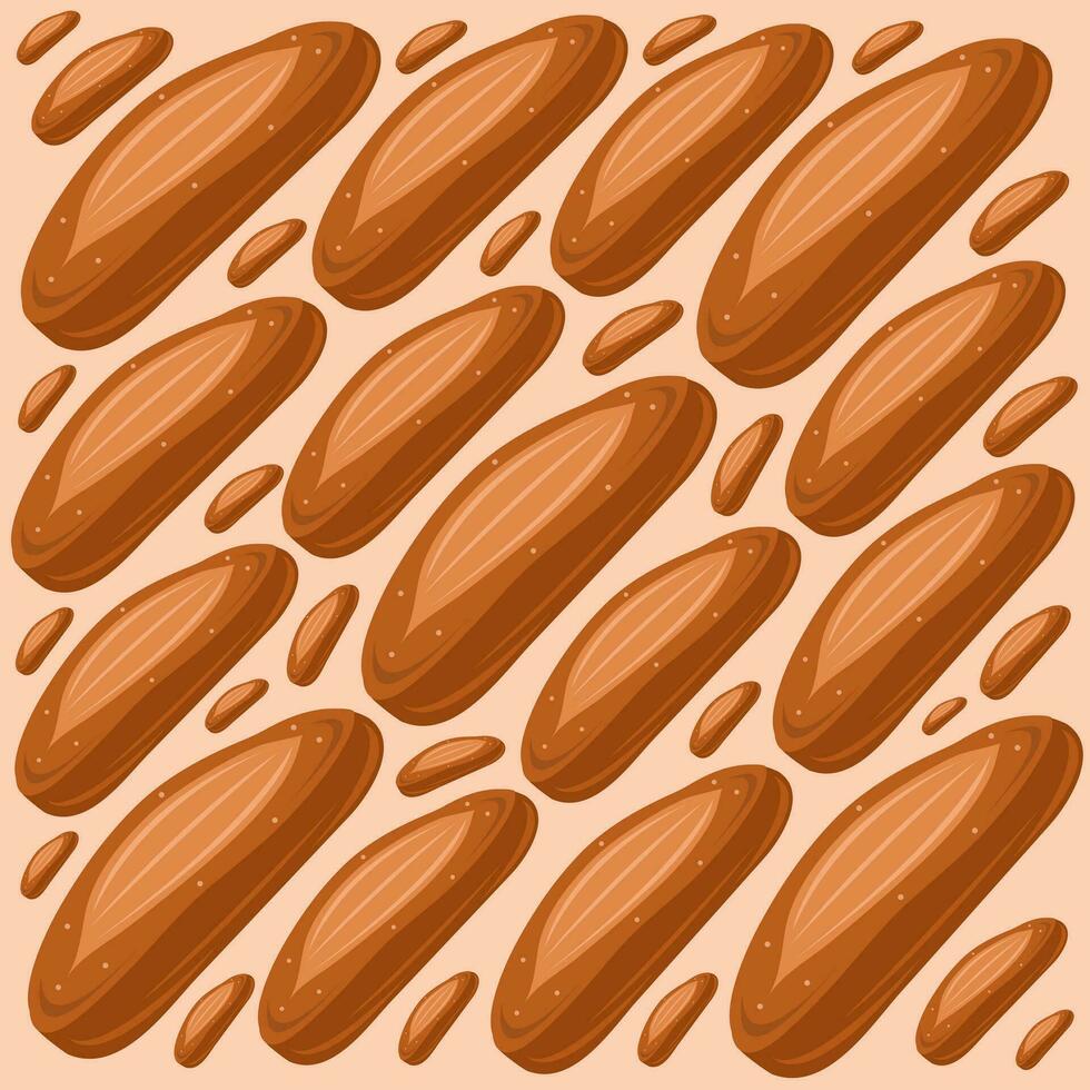 Large italian bread vector illustration for graphic design and decorative element