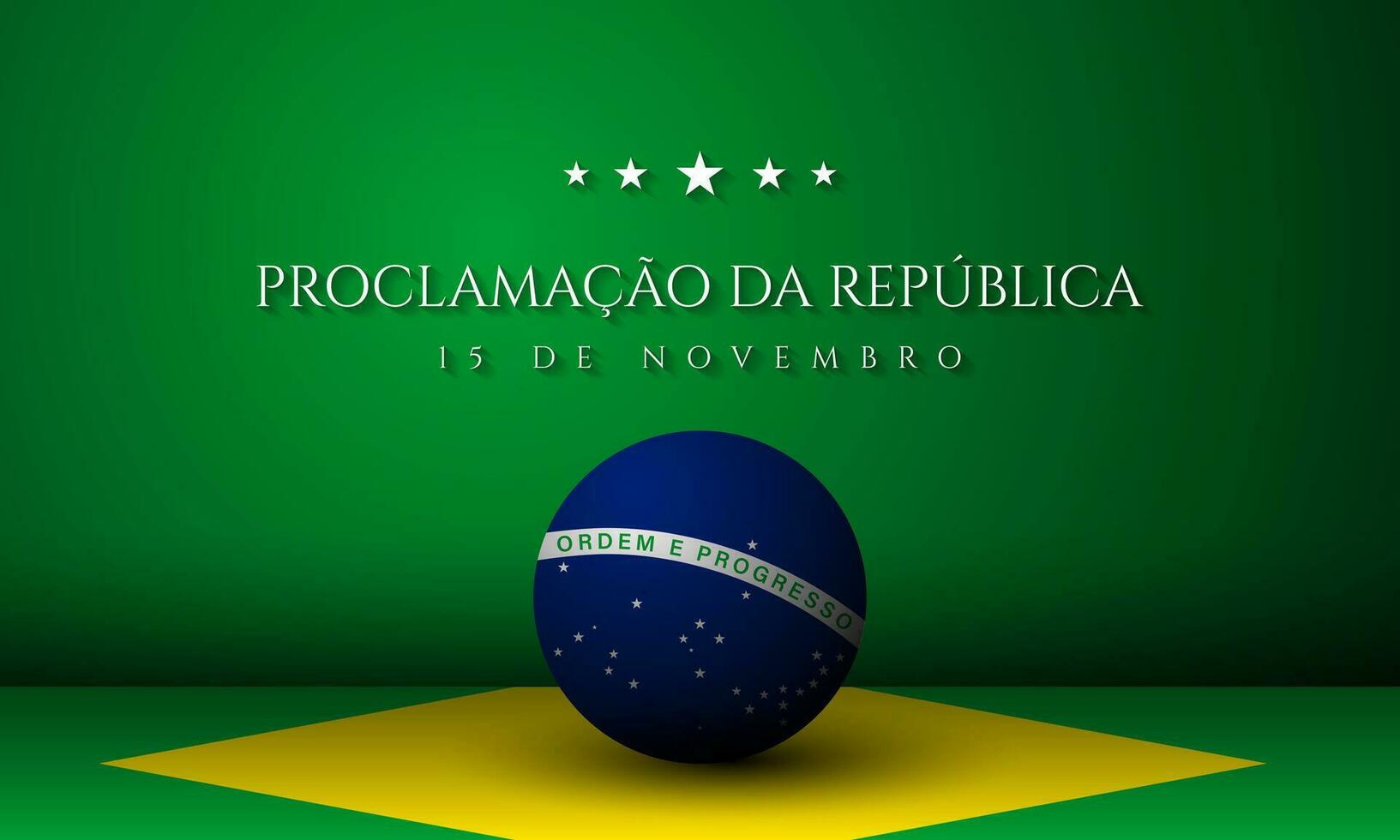 diseño de fondo del día de la república de brasil. vector