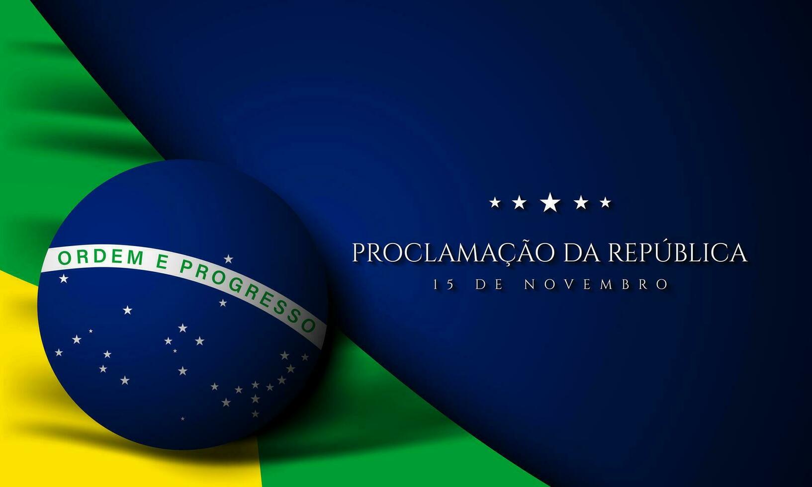 diseño de fondo del día de la república de brasil. vector