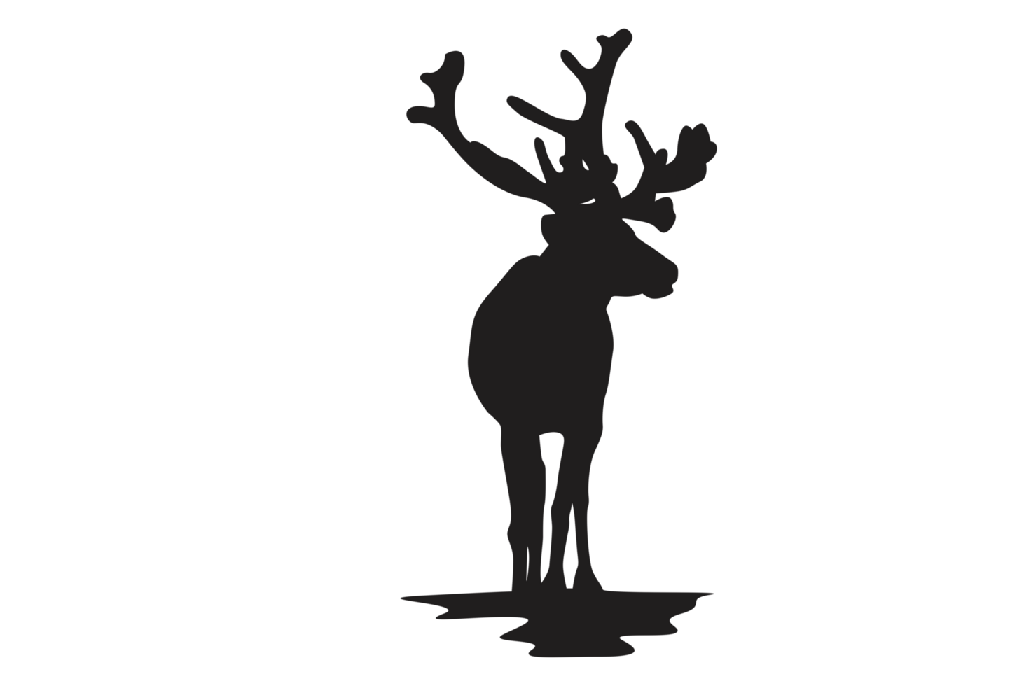 Pose Of Deer Silhouette With Transparent Background png
