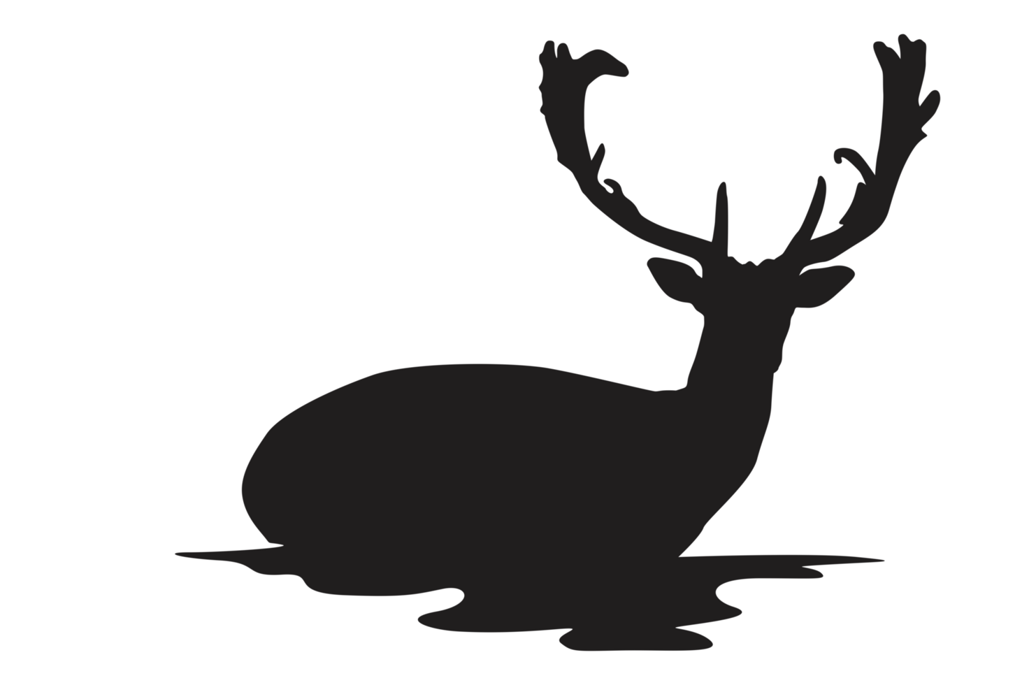 Pose Of Deer Silhouette With Transparent Background png