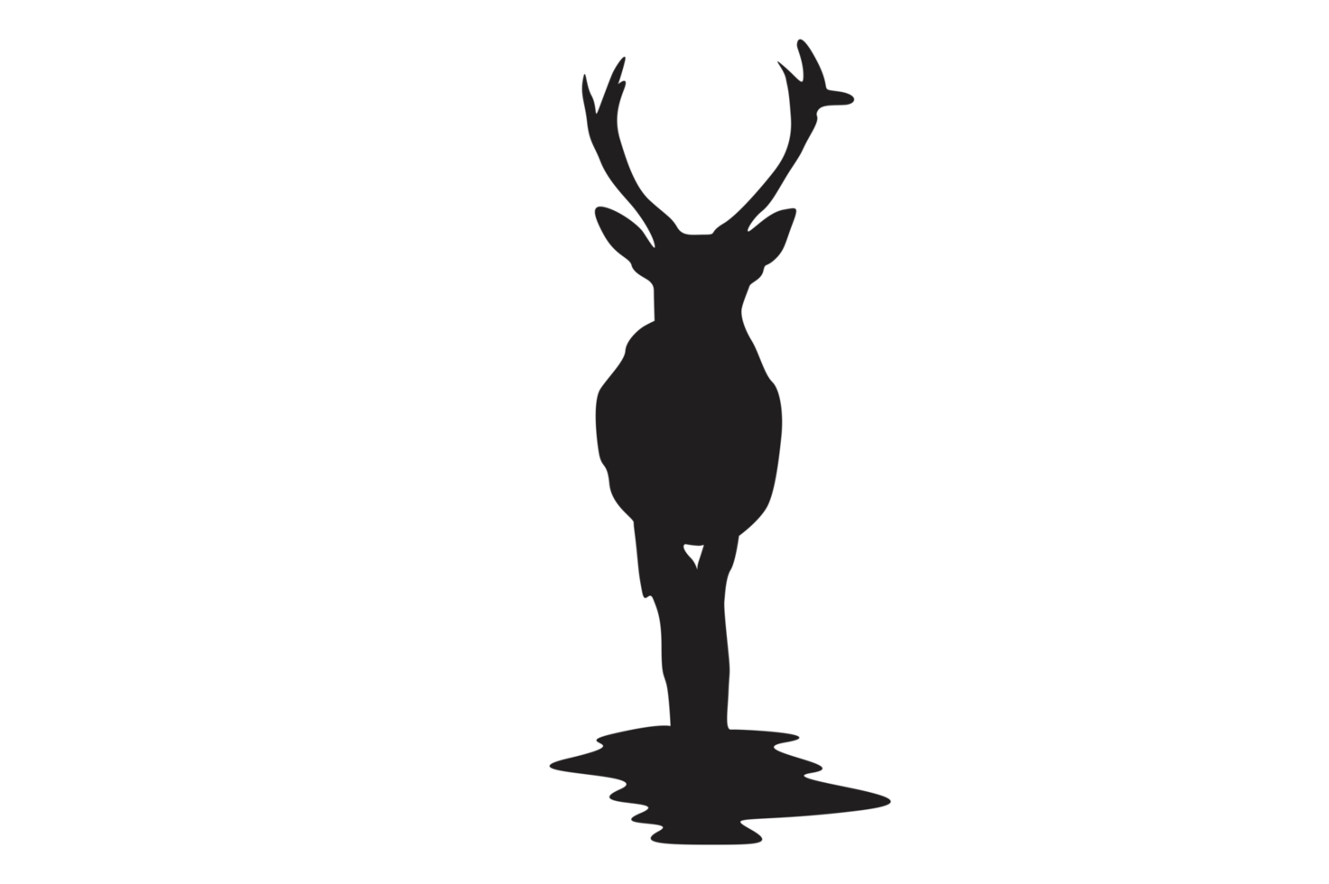 Pose Of Deer Silhouette With Transparent Background png