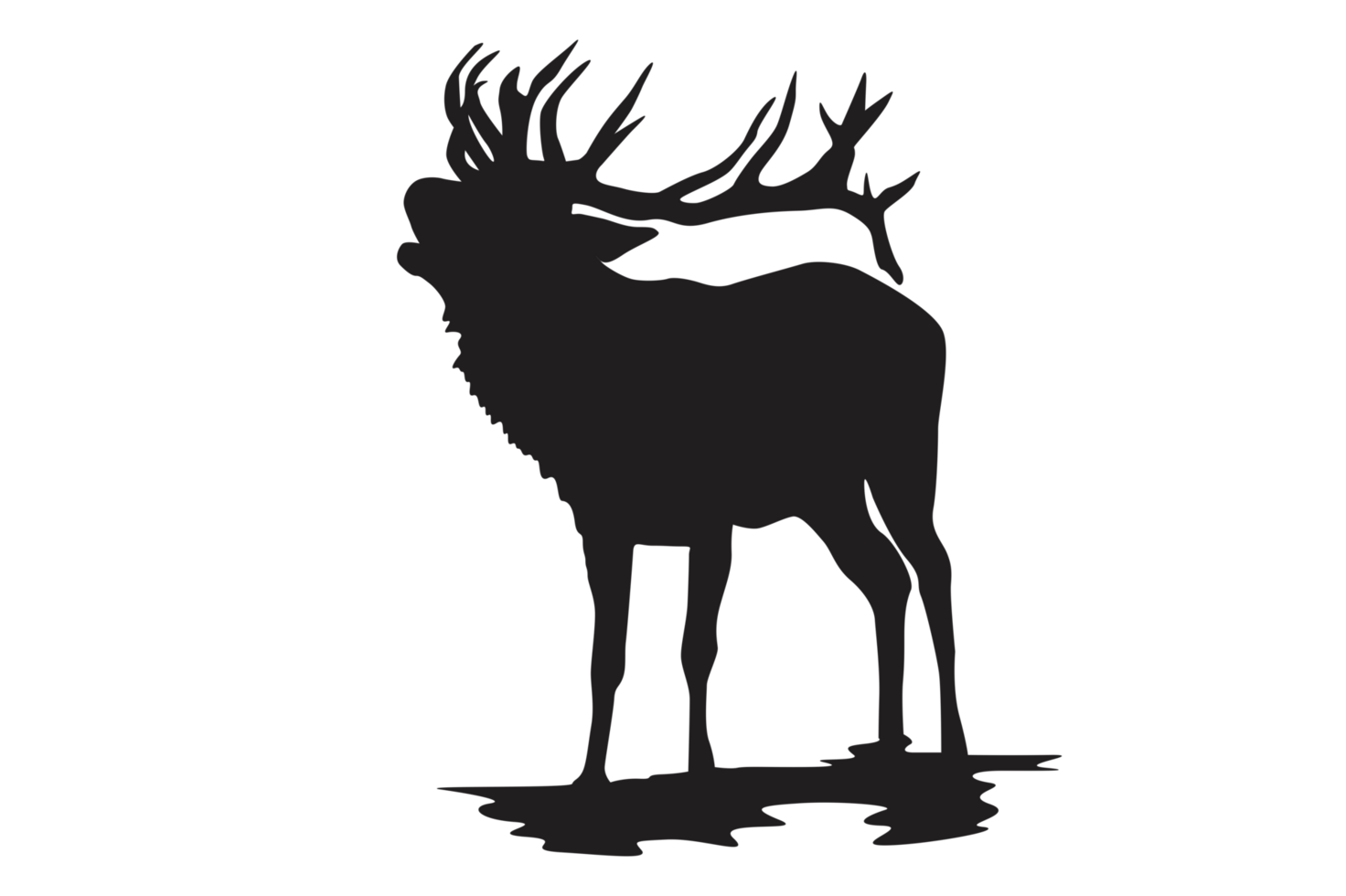 Pose Of Deer Silhouette With Transparent Background png