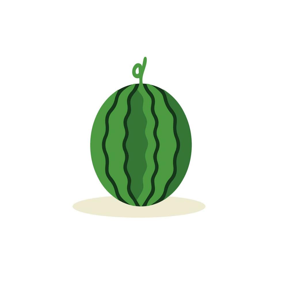 Cartoon fresh green open watermelon half, slices and triangles. Red watermelon piece with bite. Sliced cocktail water melon fruit vector set. Illustration of watermelon freshness nature
