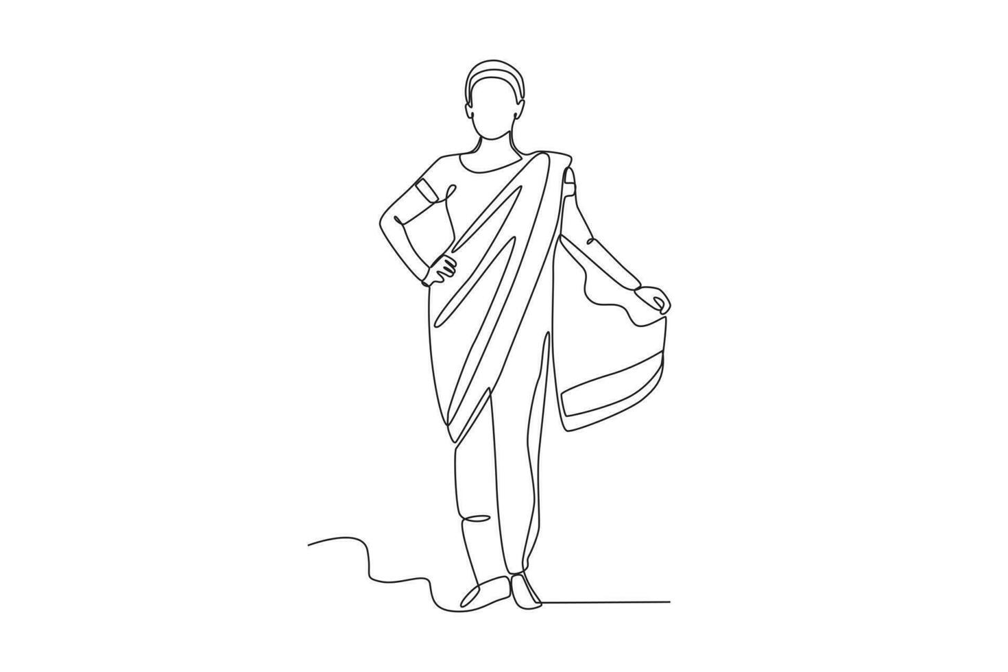 A woman wearing traditional Indian clothing vector
