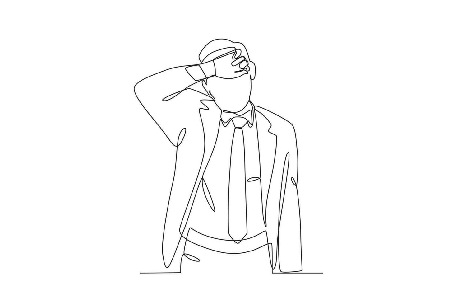 A man tired from work vector