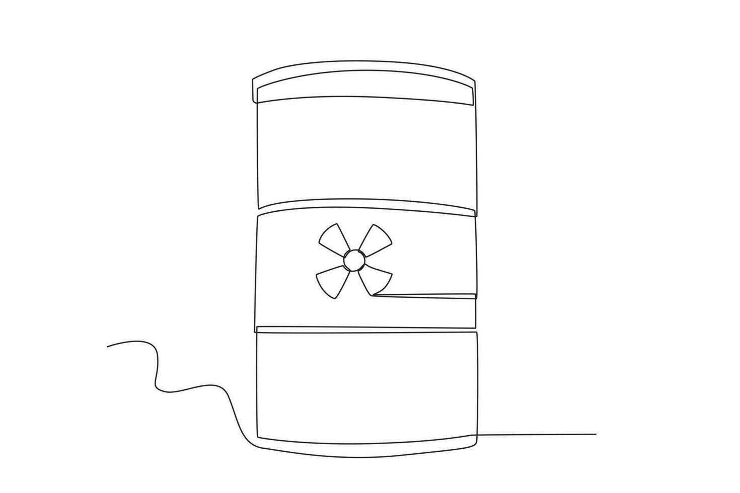 un barril con un nuclear símbolo vector