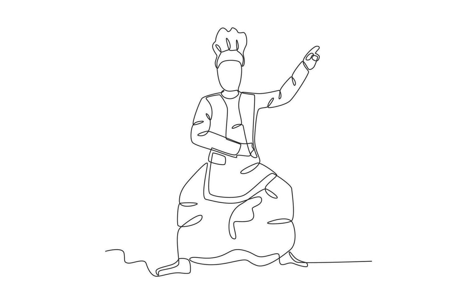 A man dances during a lohri celebration vector