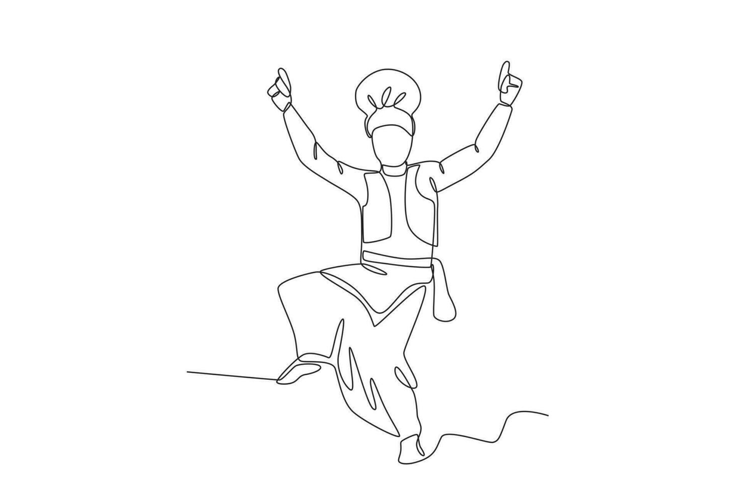 A happy man dancing at a Lohri event vector