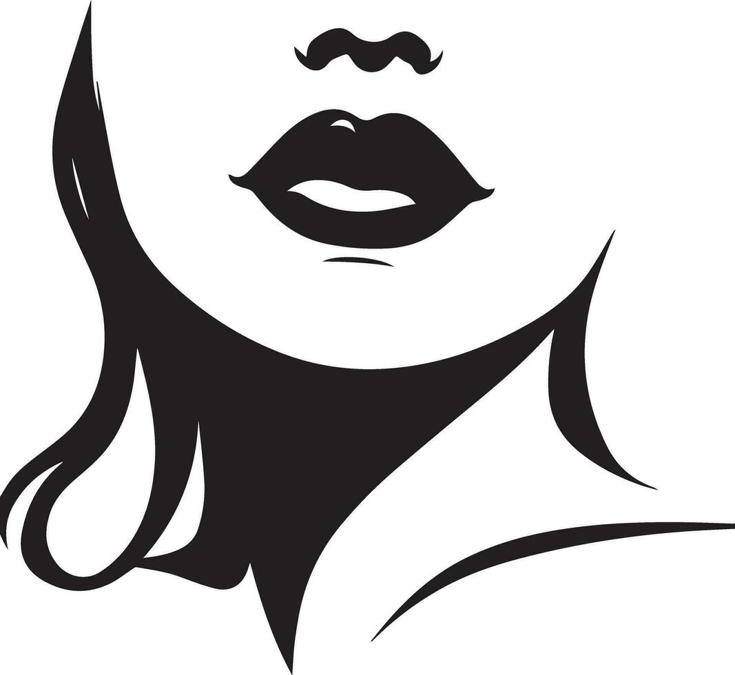 woman lip vector silhouette 2