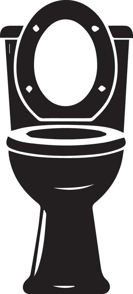 Modern Toilet Icon vector silhouette illustration, Toilet Silhouette, Toilet flat vector