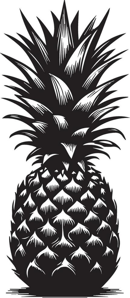 Pine apple vector silhouette illustration