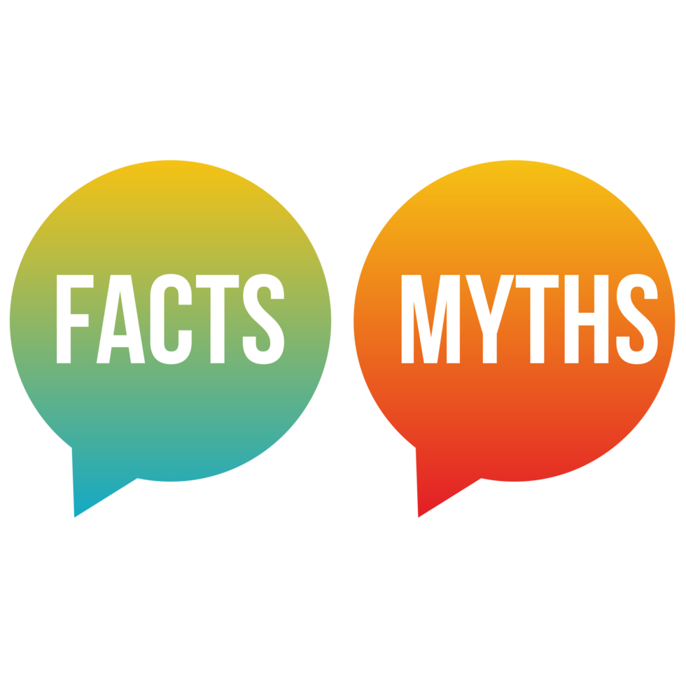 Fact vs Myth Logo concept on a Transparent Background png