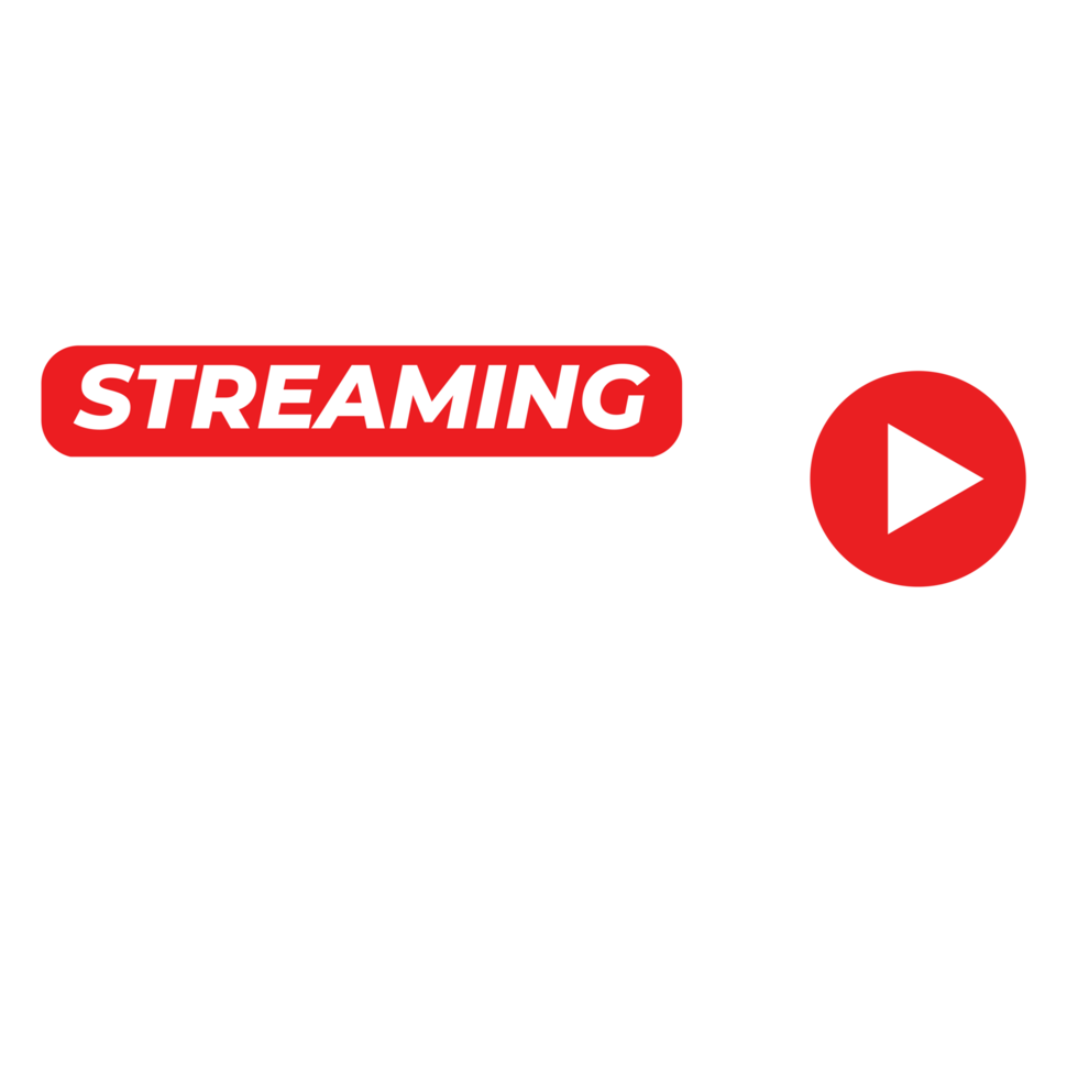 Leben Streaming Logo Design auf ein transparent Hintergrund png