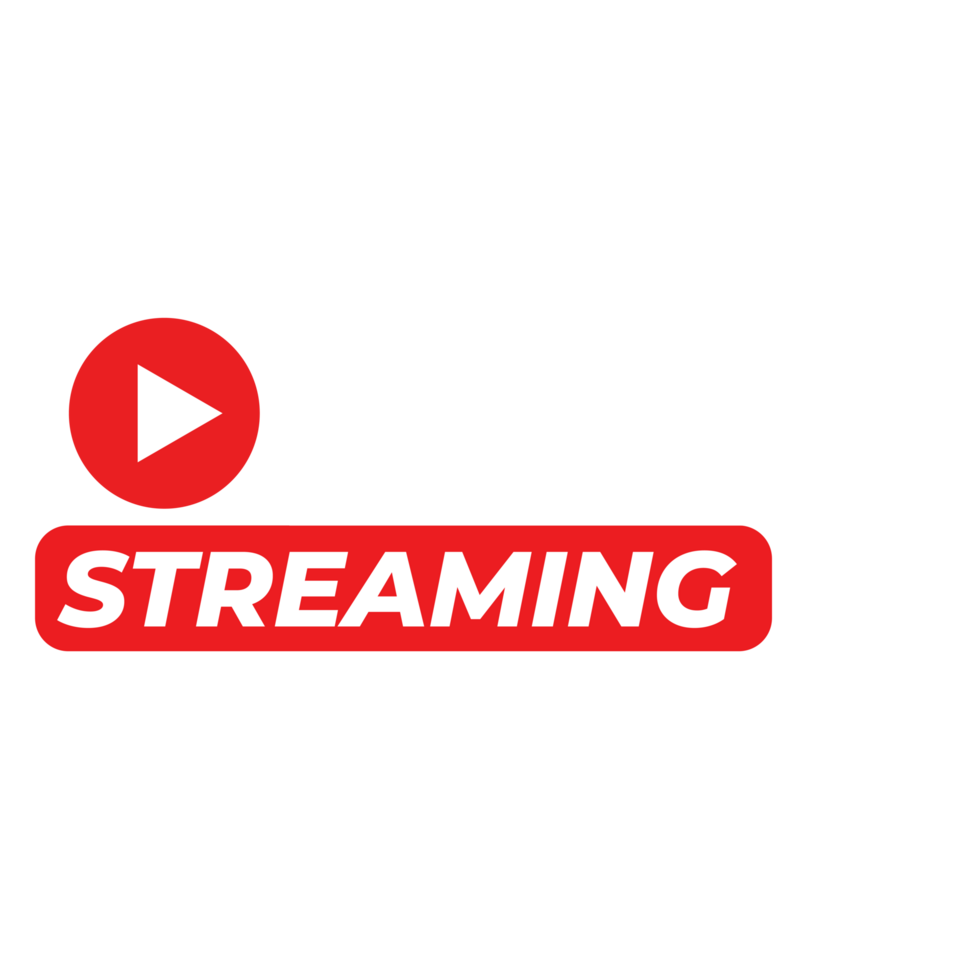 Leben Streaming Logo Design auf ein transparent Hintergrund png