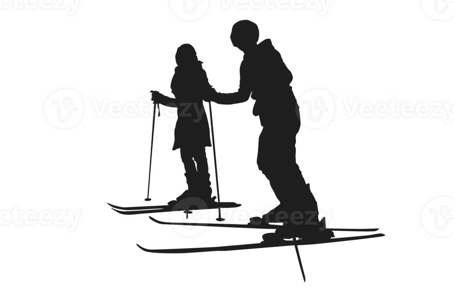 Pose Of Ice Skating Silhouette With Transparent Background png