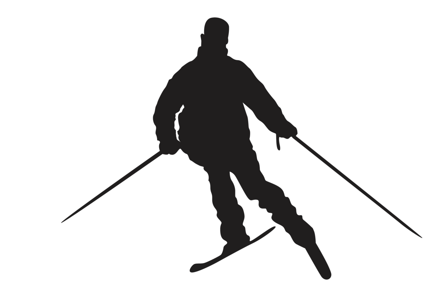 Pose Of Ice Skating Silhouette With Transparent Background png