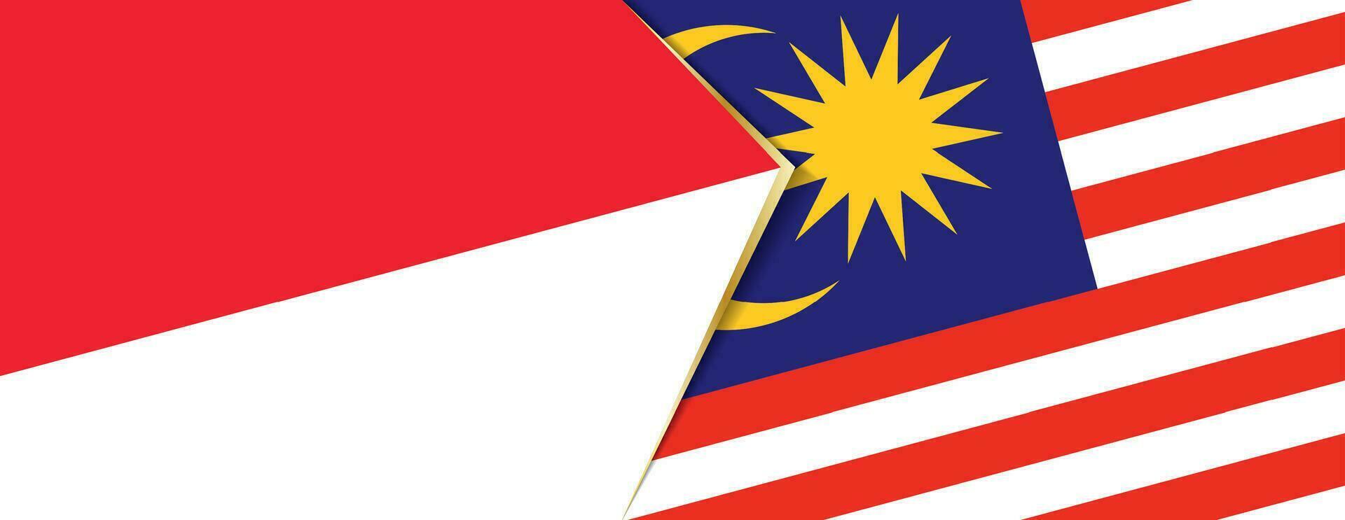 Indonesia and Malaysia flags, two vector flags. 33984117 Vector Art at