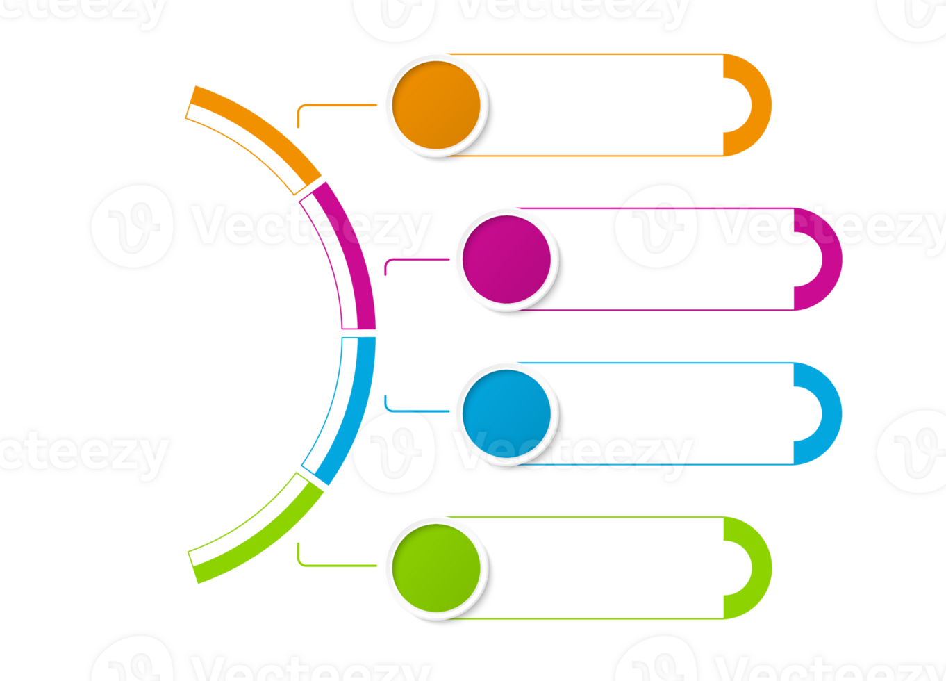 Infographic with 4 steps, process or options. png