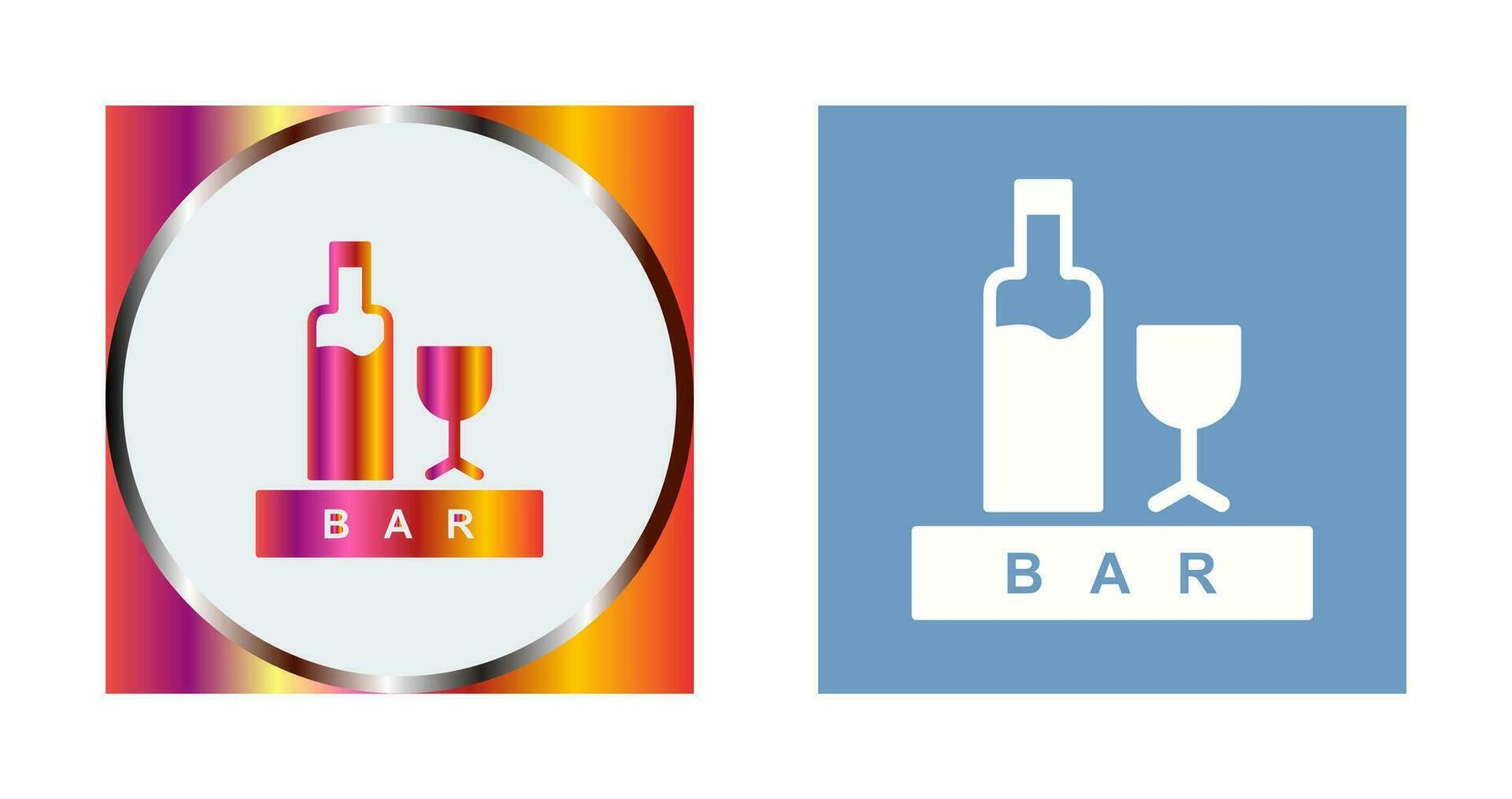 Unique Bar Sign Vector Icon