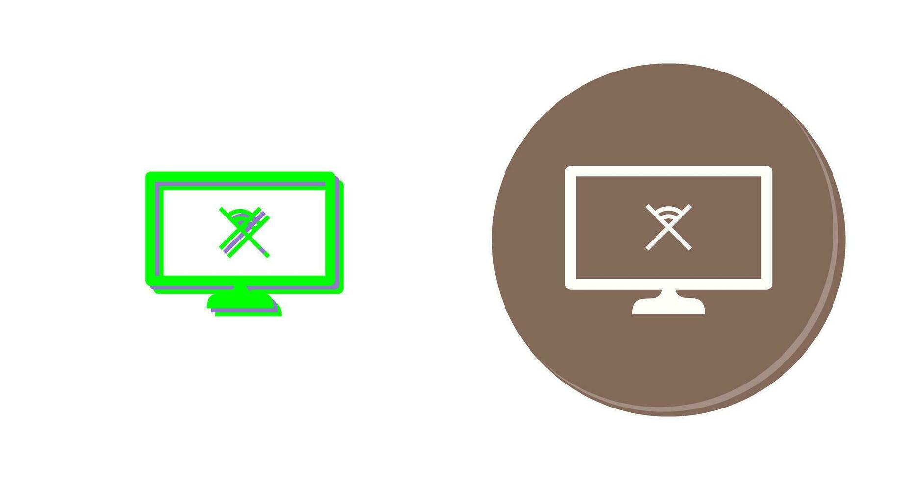 Unique Disconnected Network Vector Icon