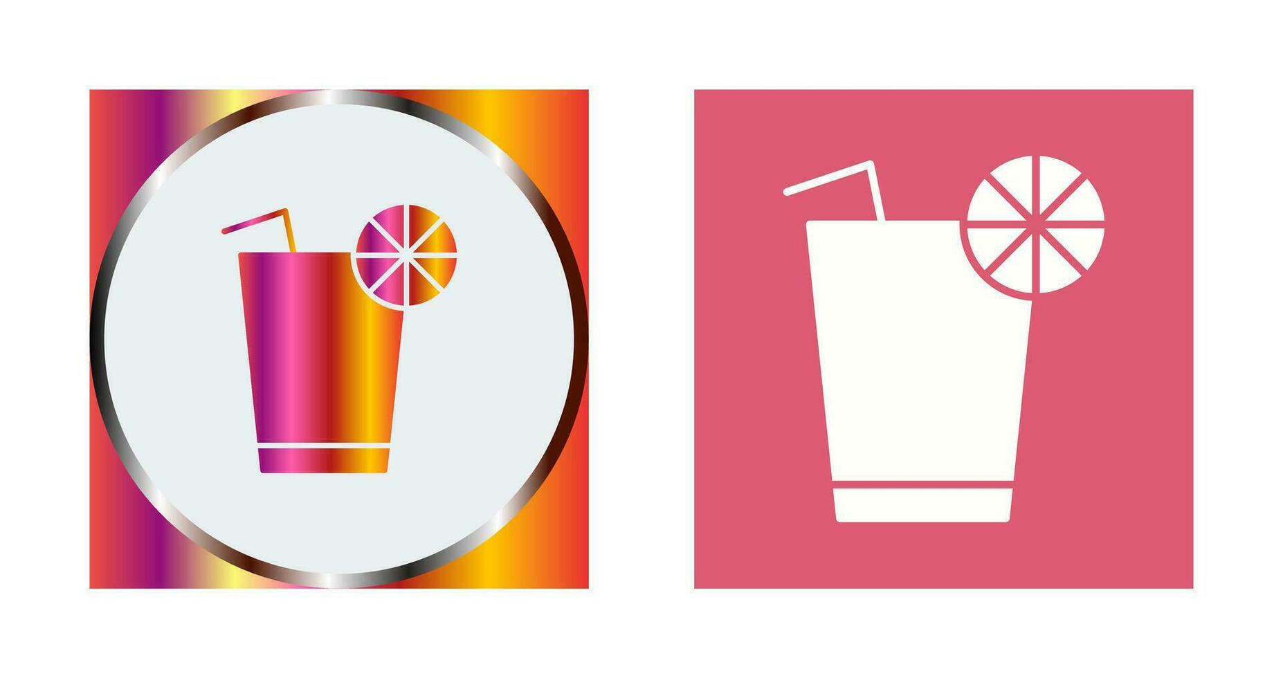 Unique Lemon Juice Vector Icon