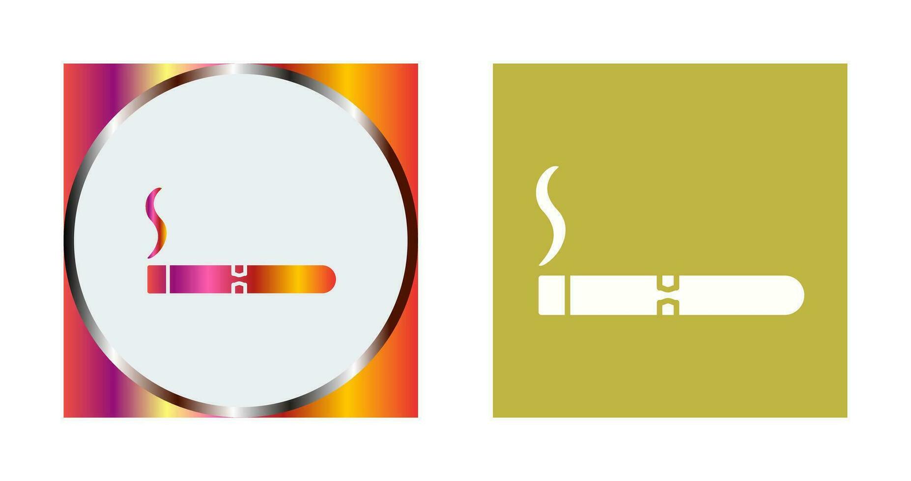 Unique Lit Cigar Vector Icon
