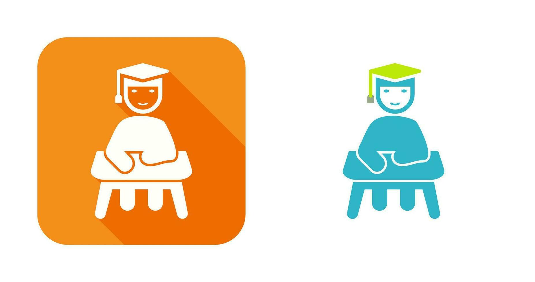 Unique Studying on Desk Vector Icon