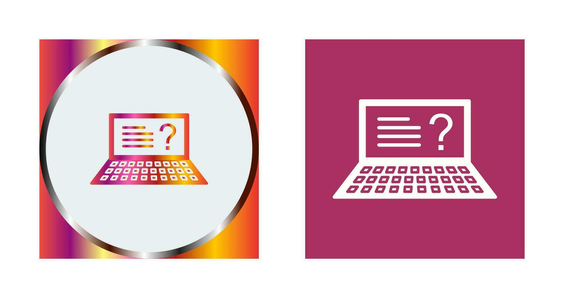 Unique Online Exam Vector Icon