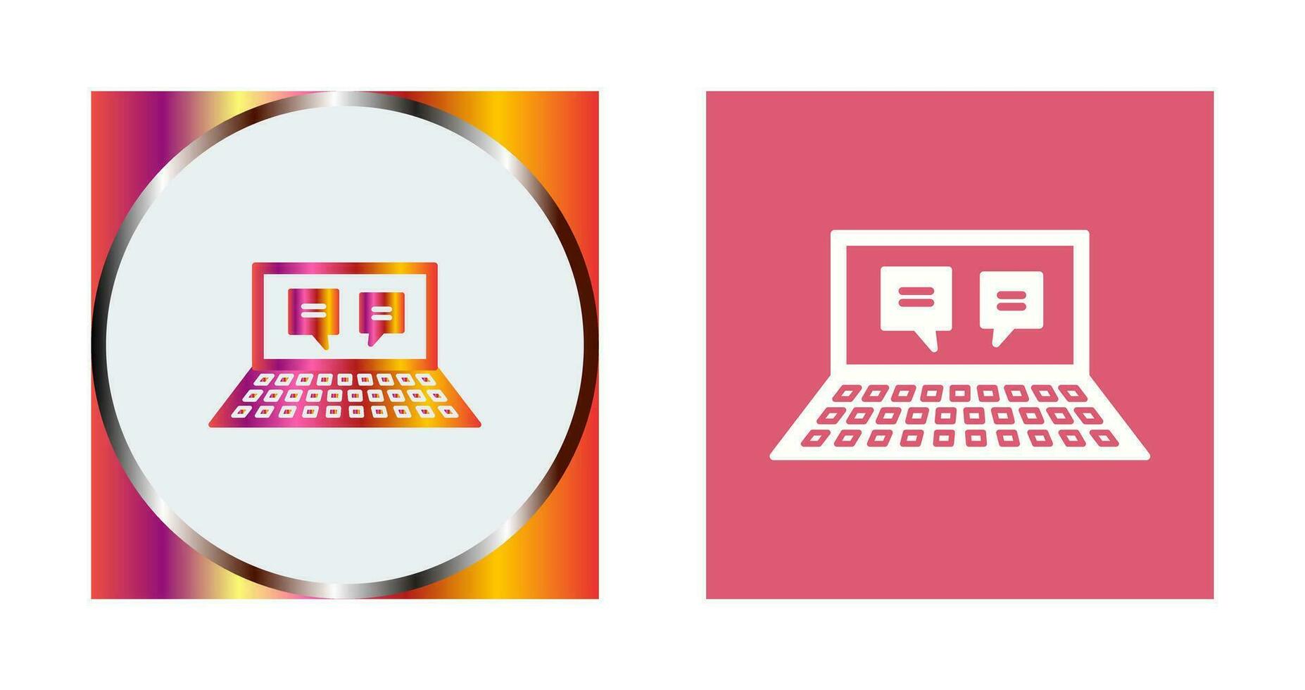 Unique Online Converstaion Vector Icon