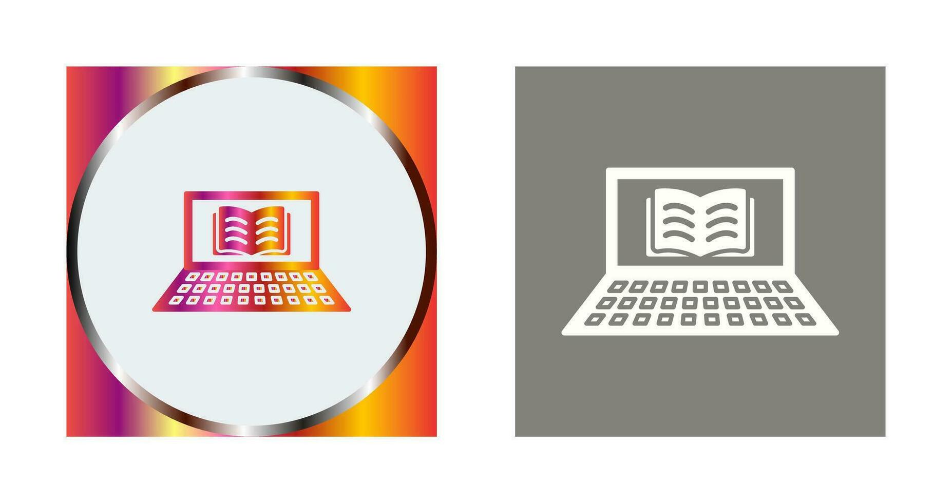 Unique Online Books Vector Icon