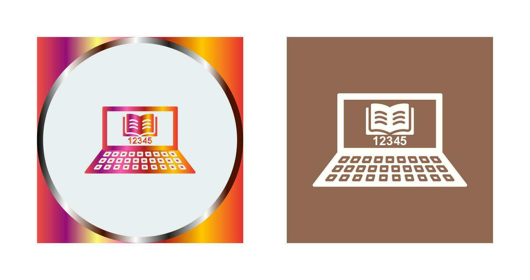 Unique Online Study Vector Icon
