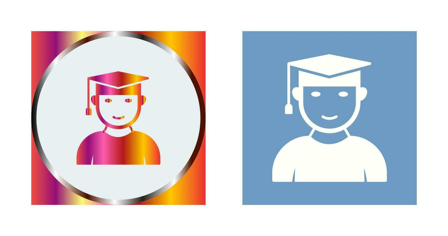 Unique Male Graduate Vector Icon