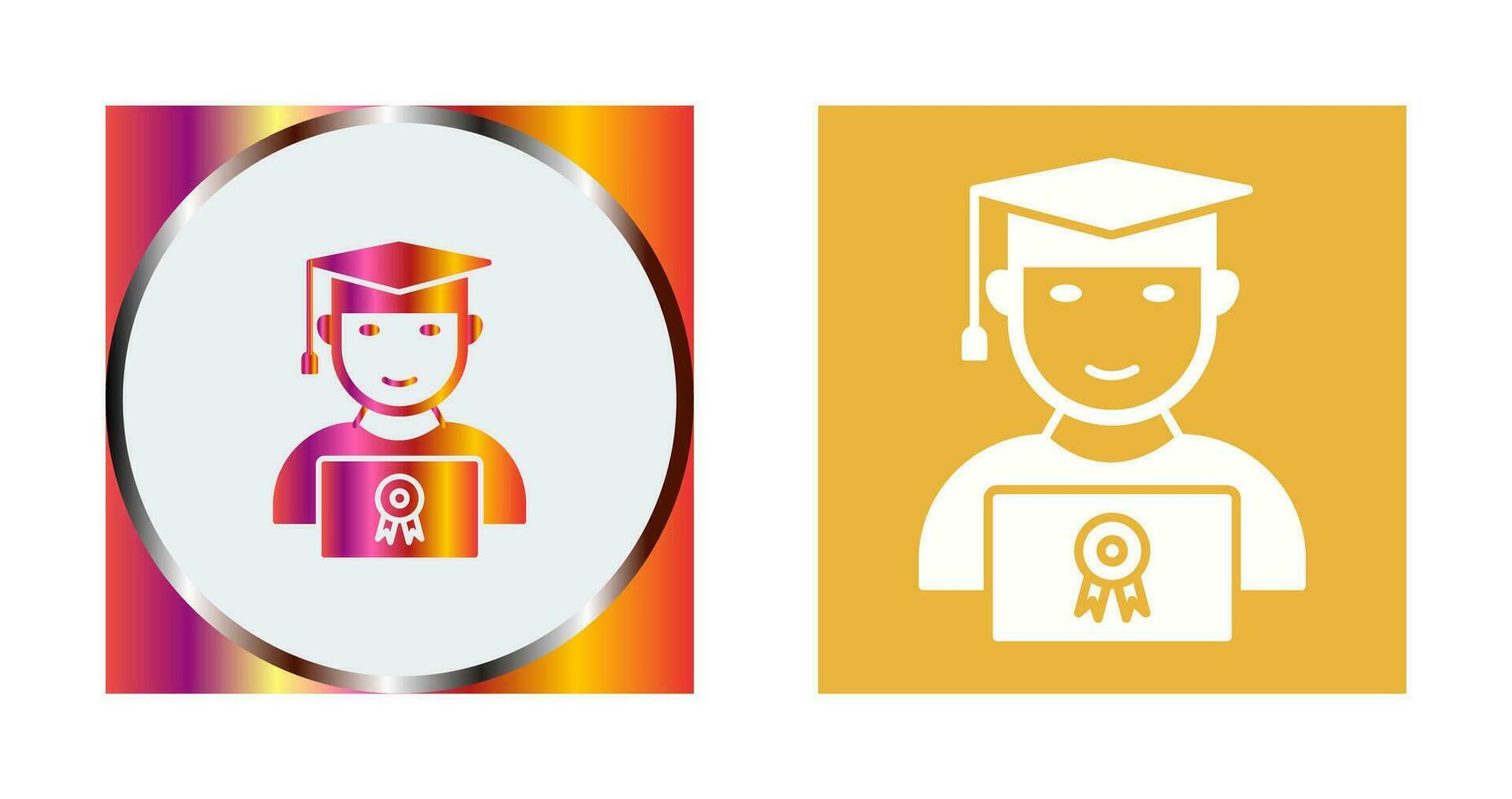 Unique Student Holding Degree Vector Icon