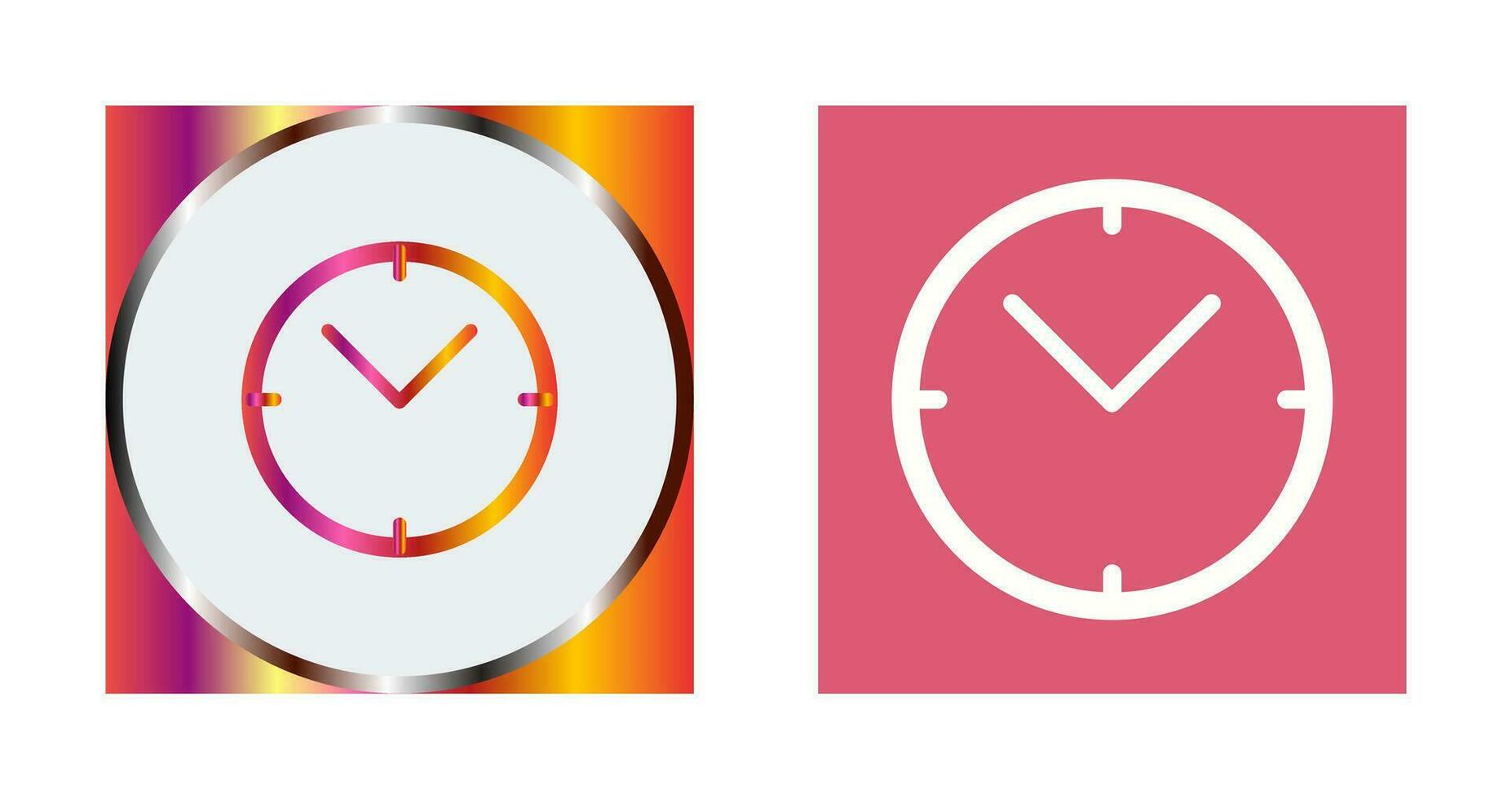 Unique Clock Vector Icon