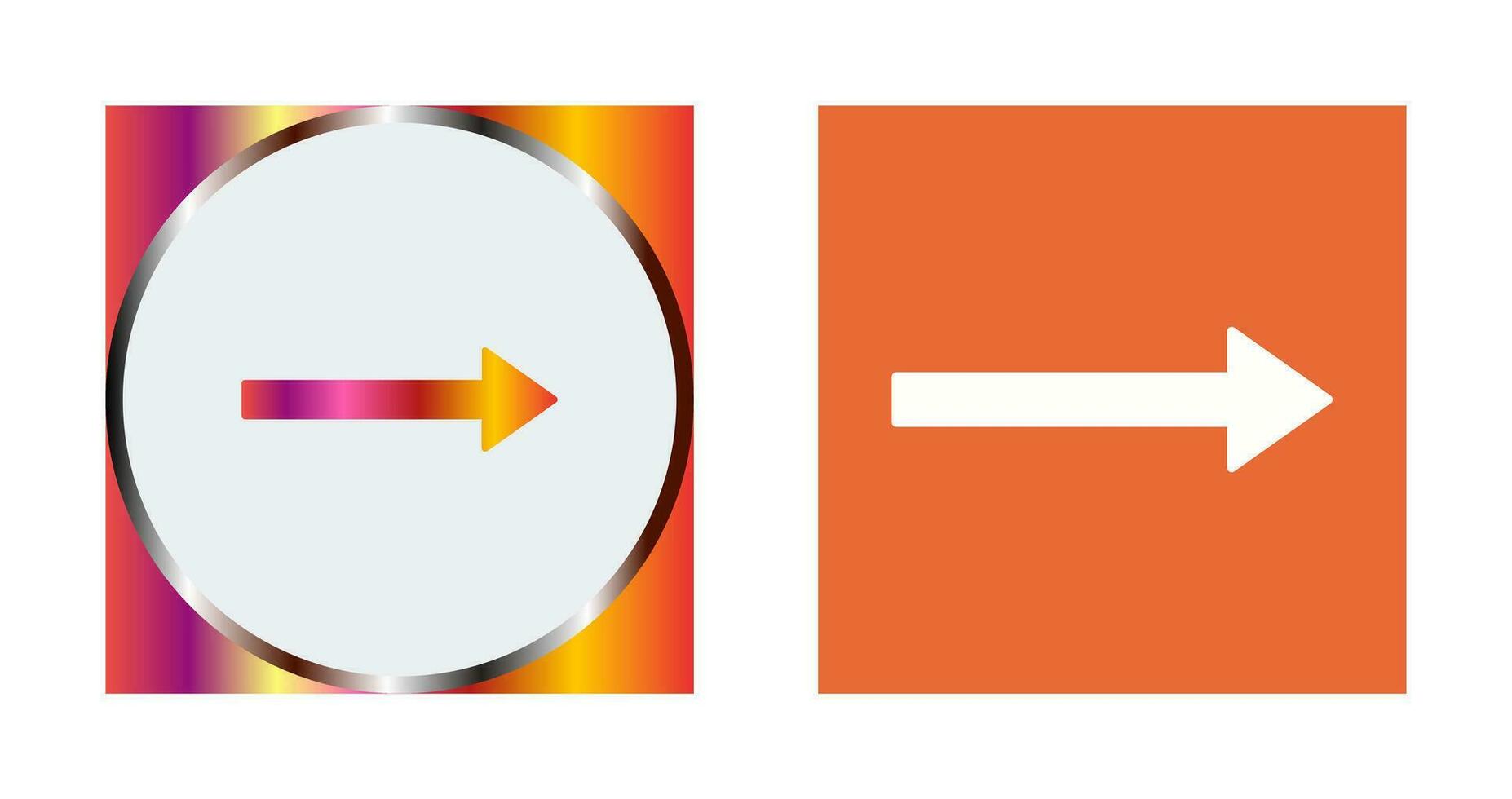 Unique Right Arrow Vector Icon