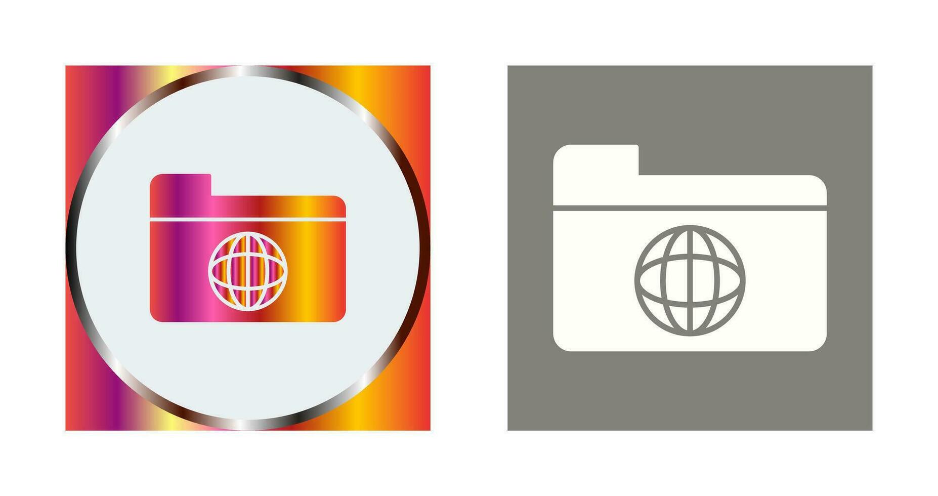Unique Network Folder Vector Icon