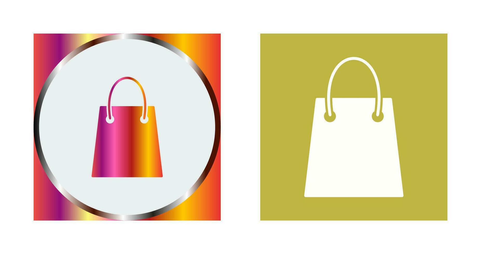 icono de vector de bolsa de compras única