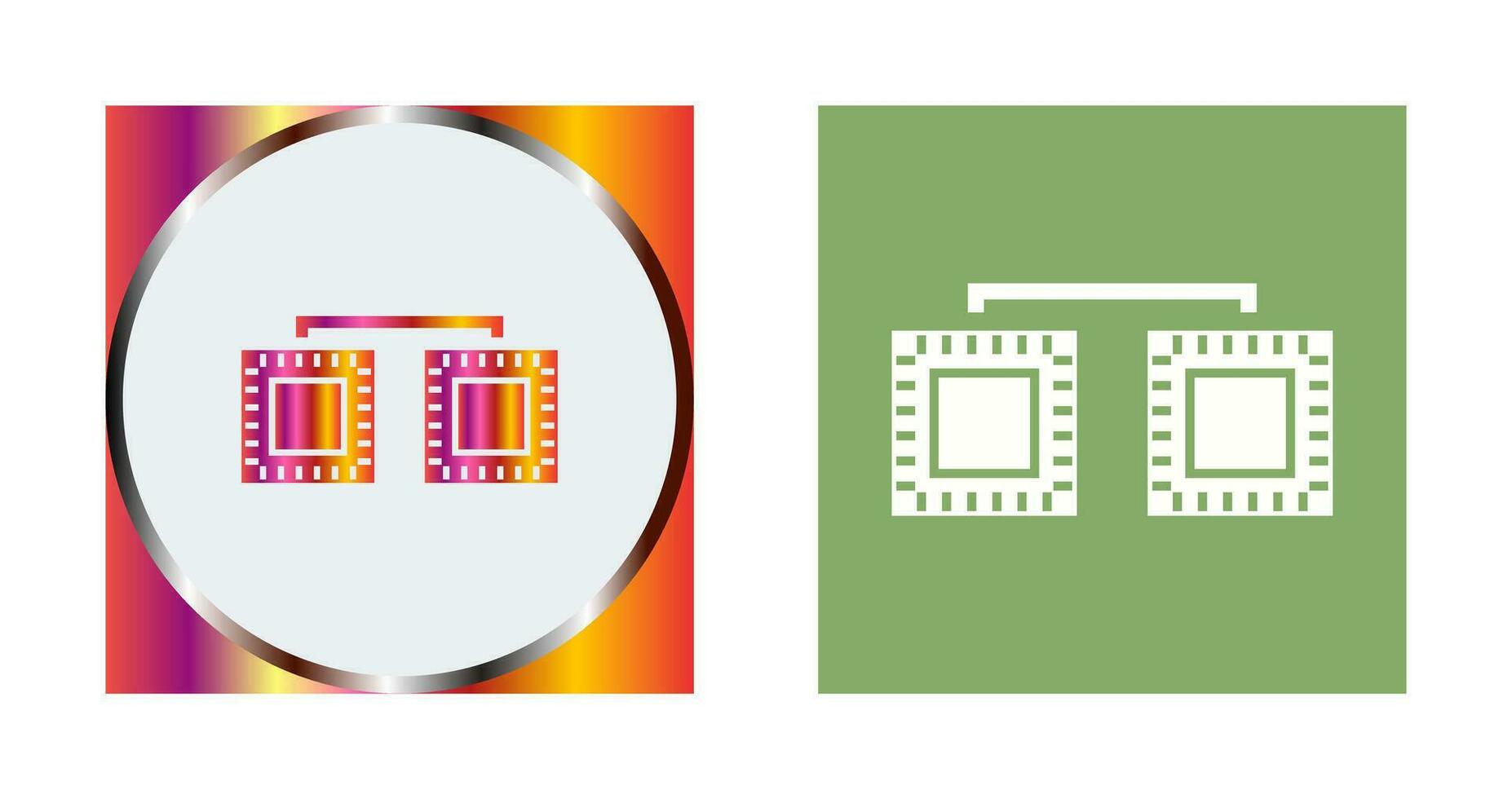 Unique Processors Connected Vector Icon