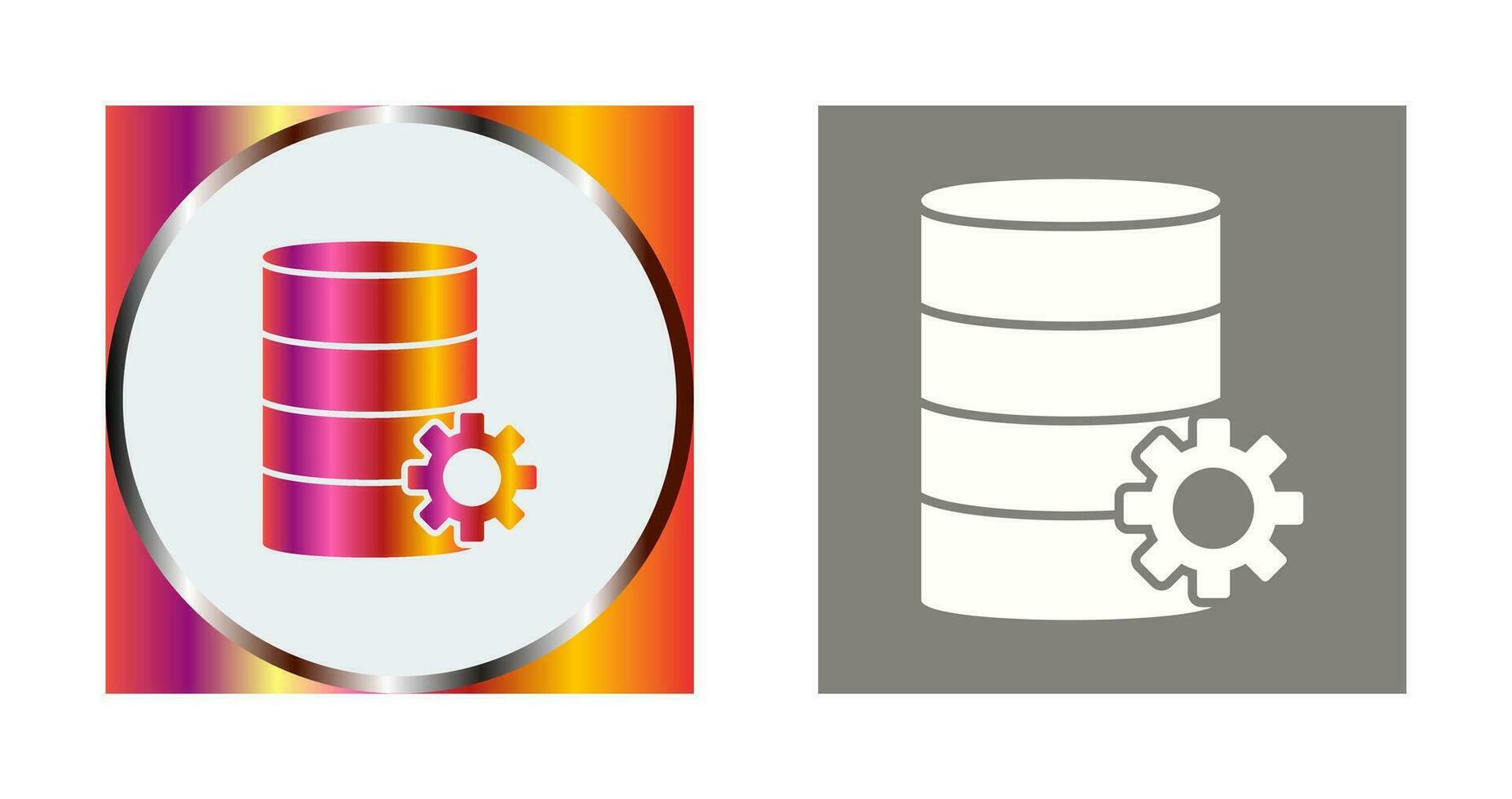 Unique Database Management Vector Icon